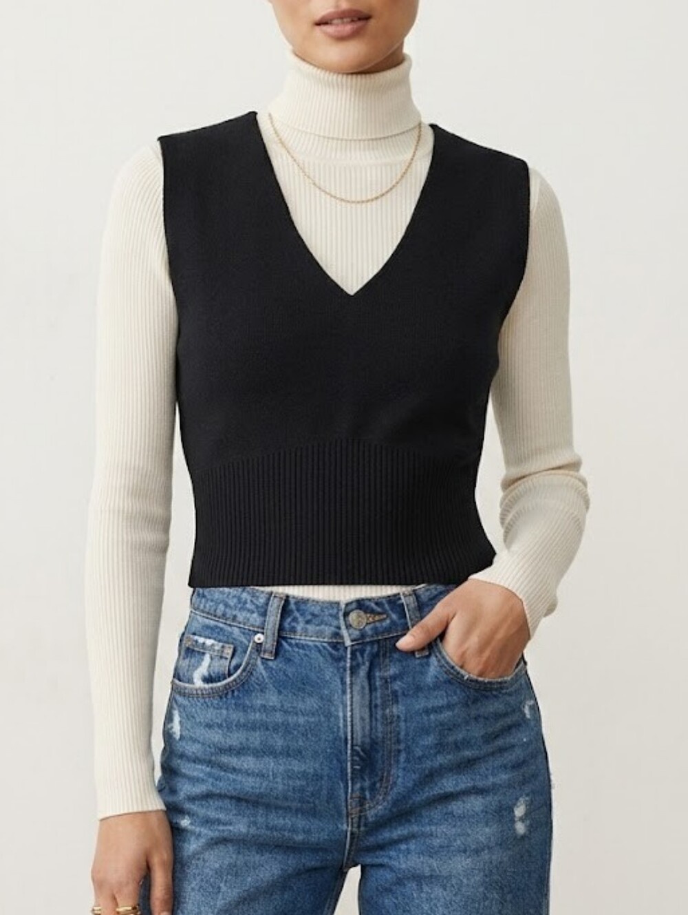 Oak + Fort Black Vest